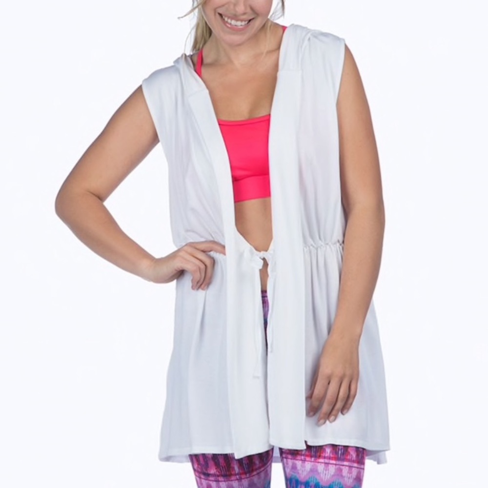 PINK LOTUS Hooded Swimsuit Coverup